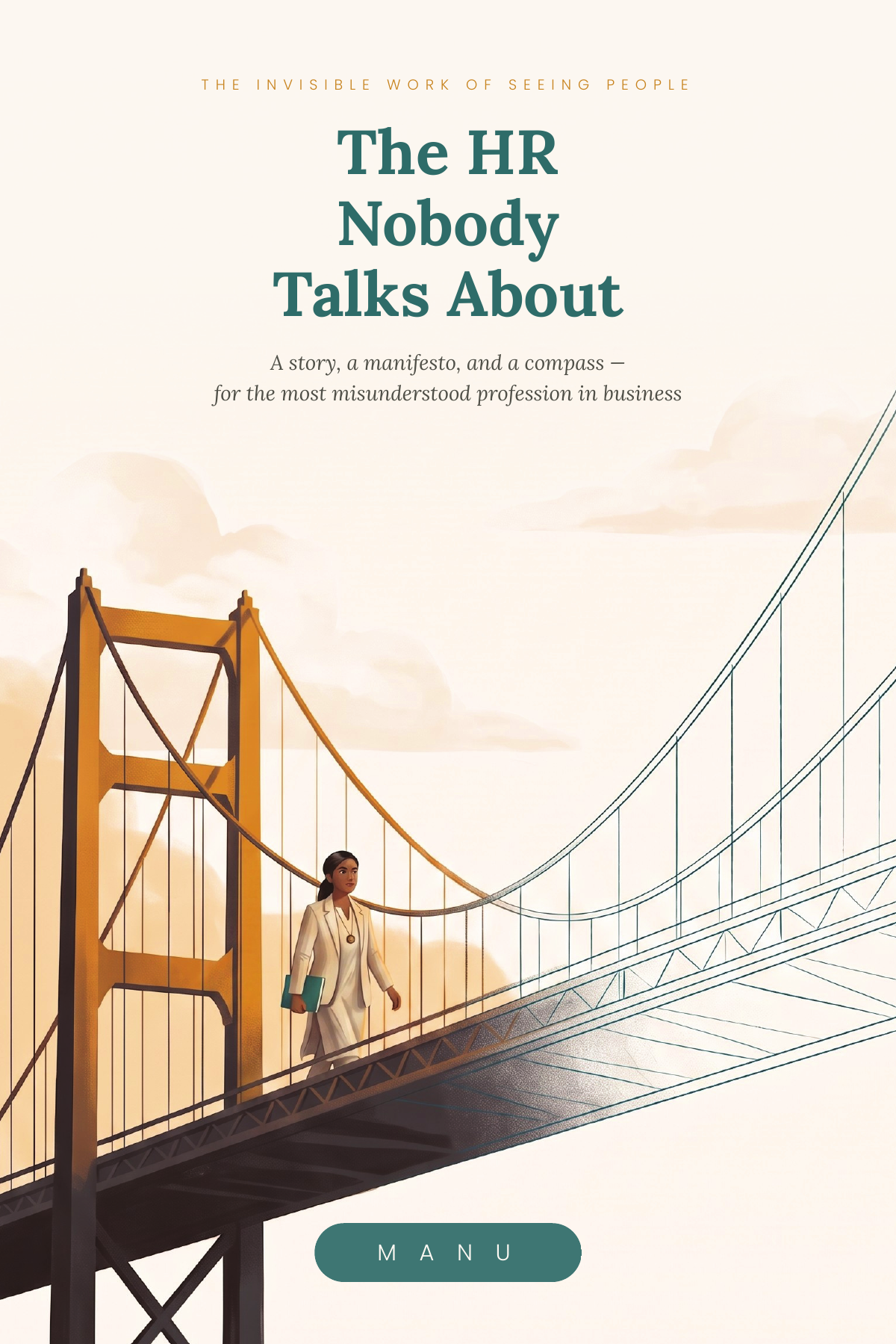 The HR Nobody Talks About — original finished book cover, by Manu